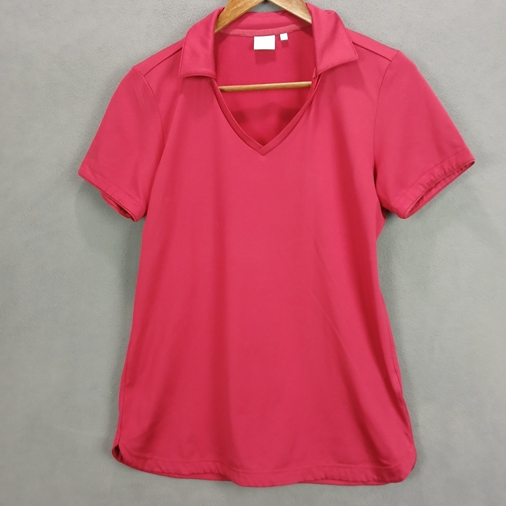 Ping Sensorcool‎ Golf Polo Shirt Womens 6 Pink Stretch Performance V Neck Casual